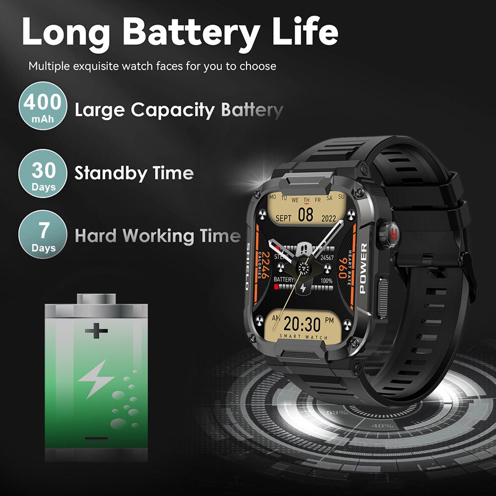 Military Style Multifunction Touch Smartwatch For Android IOS