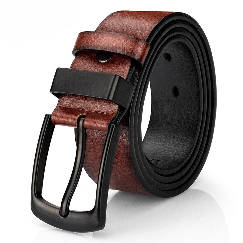 Ceinture large en cuir