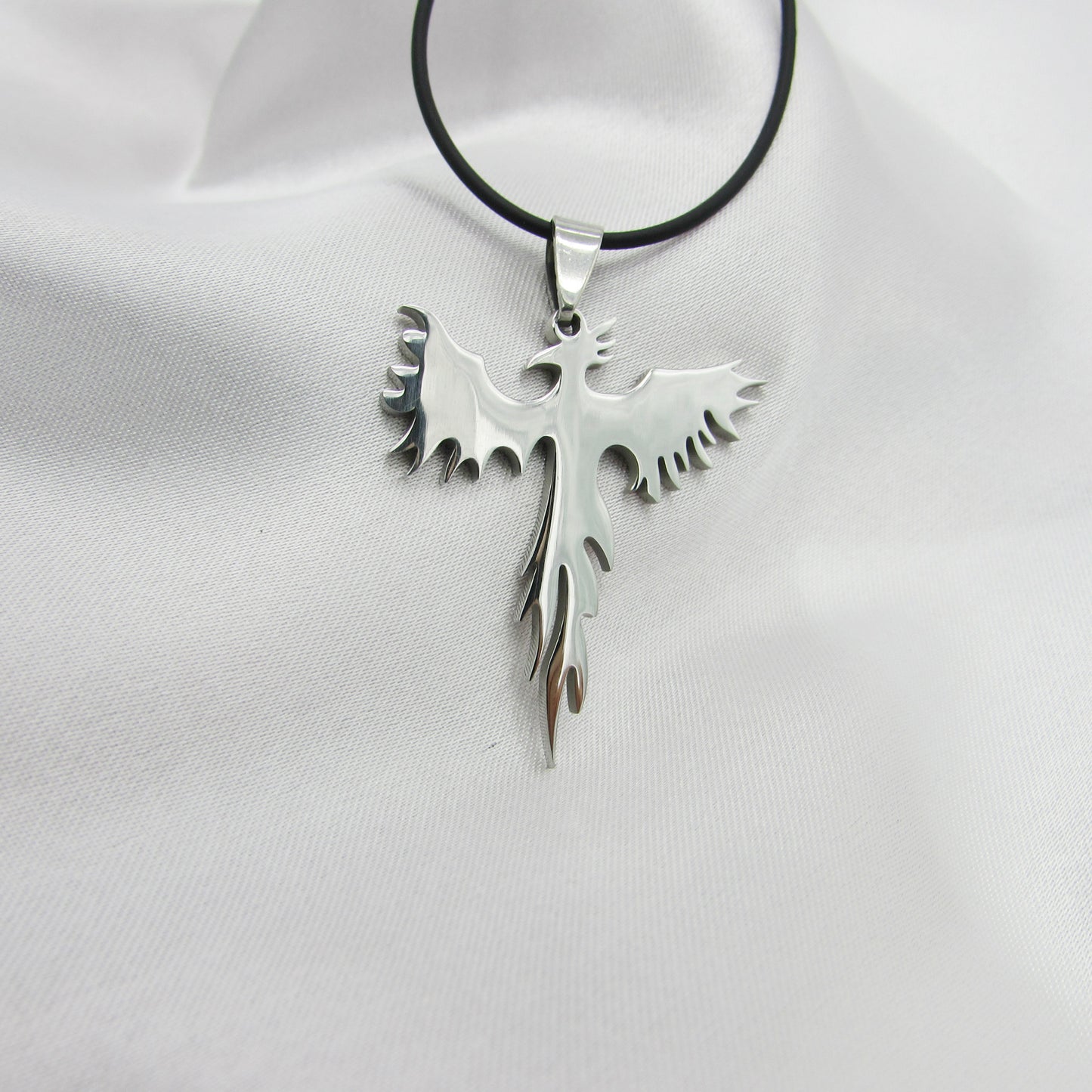 Collier pendentif oiseau phénix en acier inoxydable, collier animal