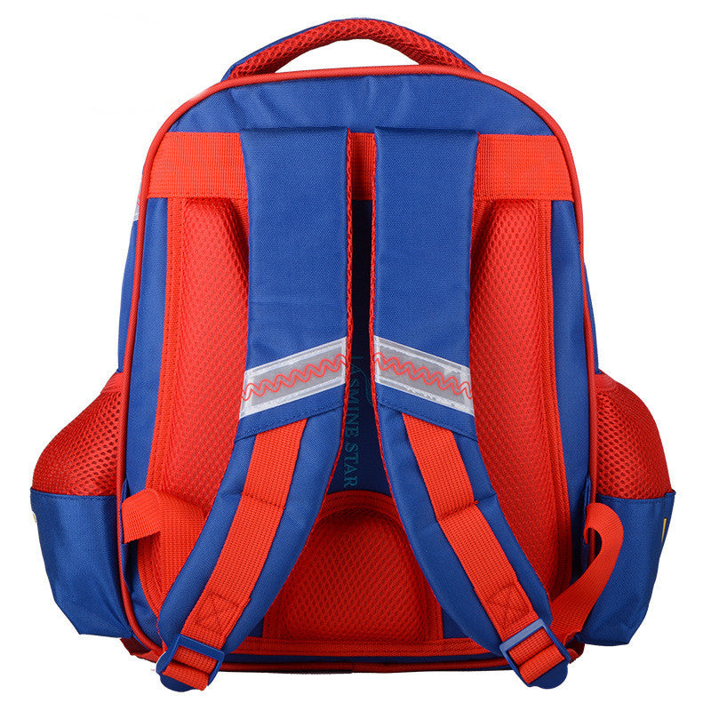 3-Piece Cartoon Trolley Backpack Set for Primary School Kids – Waterproof Rolling School Bag with Lunch Bag & Pencil Case