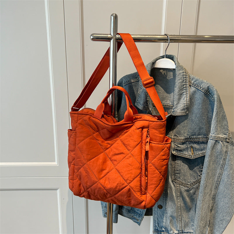 Women’s Nylon Crossbody Tote – Fashion Commuter Shoulder Bag with Soft Handle
