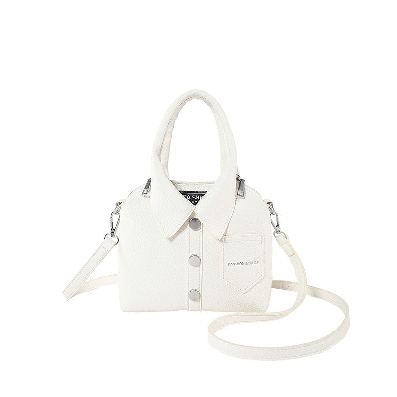 PU Leather Crossbody Shoulder Bag for Women β Simple Urban Square Tote with Threaded Design