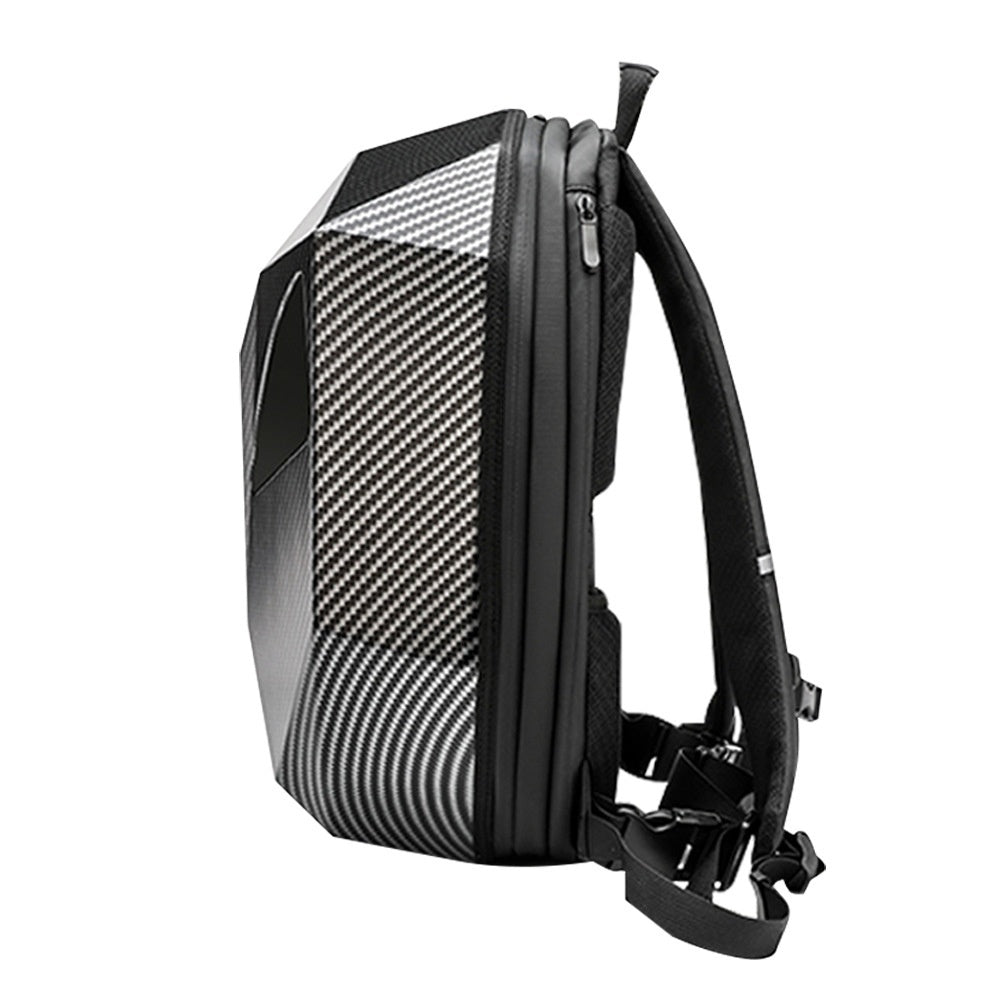 Luminous Motorcycle Helmet Backpack – Waterproof Hard Shell ABS Bag for Full Face Helmet, Street Style
