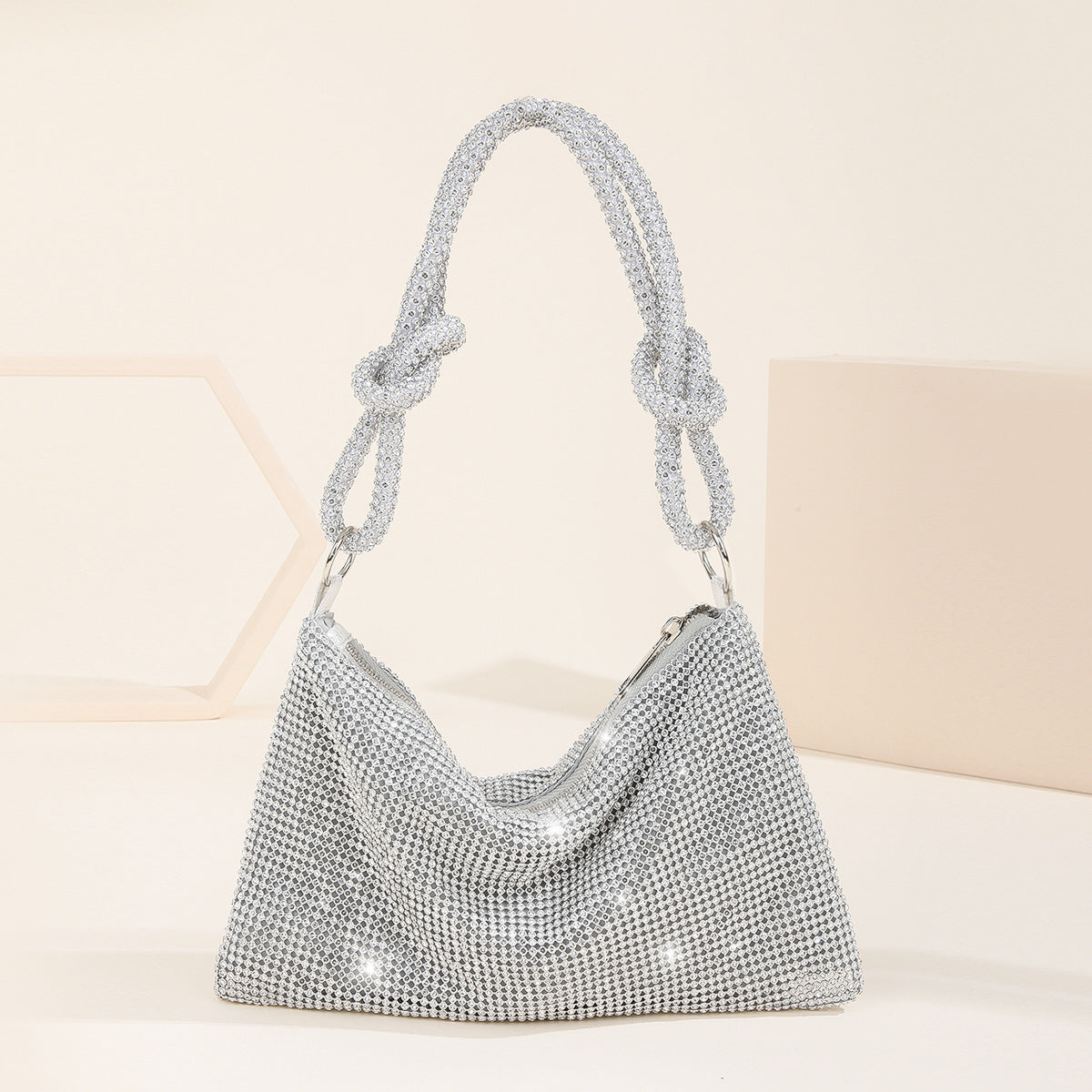 Women’s Rhinestone Full Diamond Evening Clutch Bag – Sparkly Handbag for Wedding, Party, Formal Events
