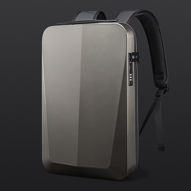 Men’s Hard Shell Waterproof Business Laptop Backpack – 15.7” Anti-Theft Travel Bag with Lock