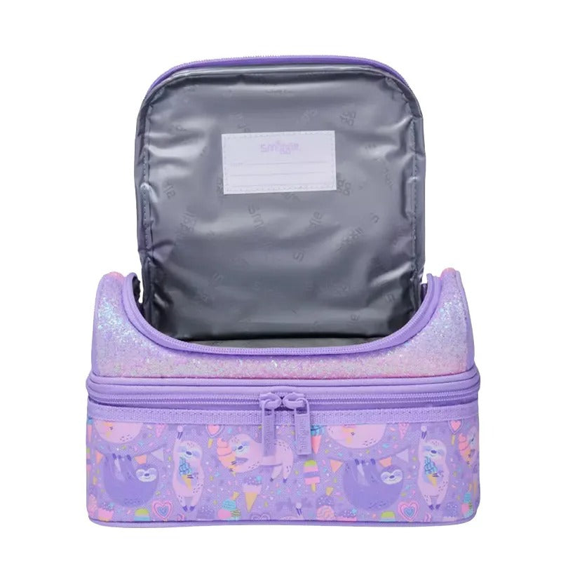 Sleepy Sloth Cartoon Backpack Set β Smiggle-Style Large School Bag with Lunch Bag, Pencil Case, Water Bottle & More for Kids