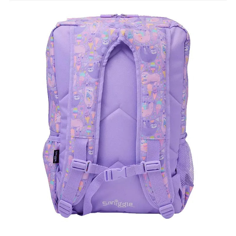 Sleepy Sloth Cartoon Backpack Set β Smiggle-Style Large School Bag with Lunch Bag, Pencil Case, Water Bottle & More for Kids
