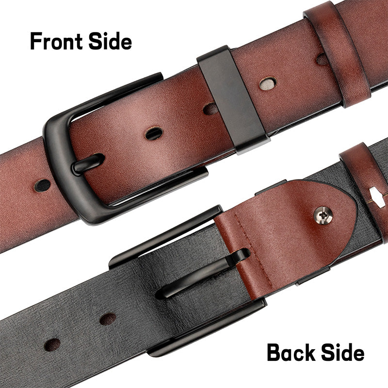 Ceinture large en cuir