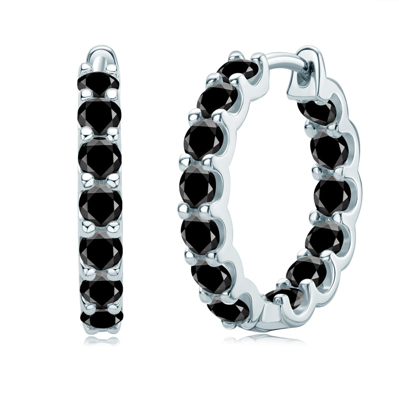 GRA Certified Moissanite Hoops Earrings