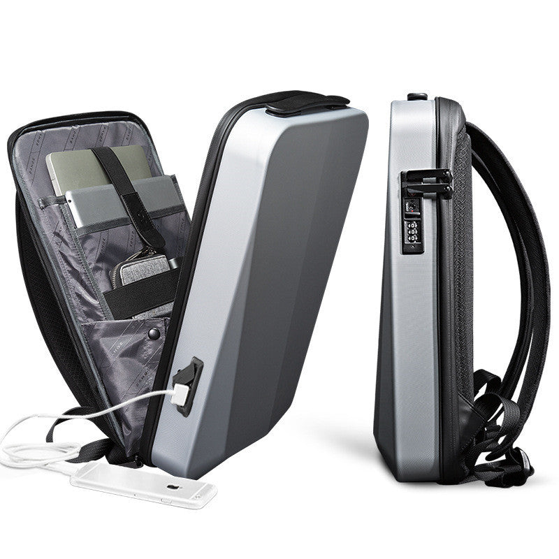 Men’s Hard Shell Waterproof Business Laptop Backpack – 15.7” Anti-Theft Travel Bag with Lock