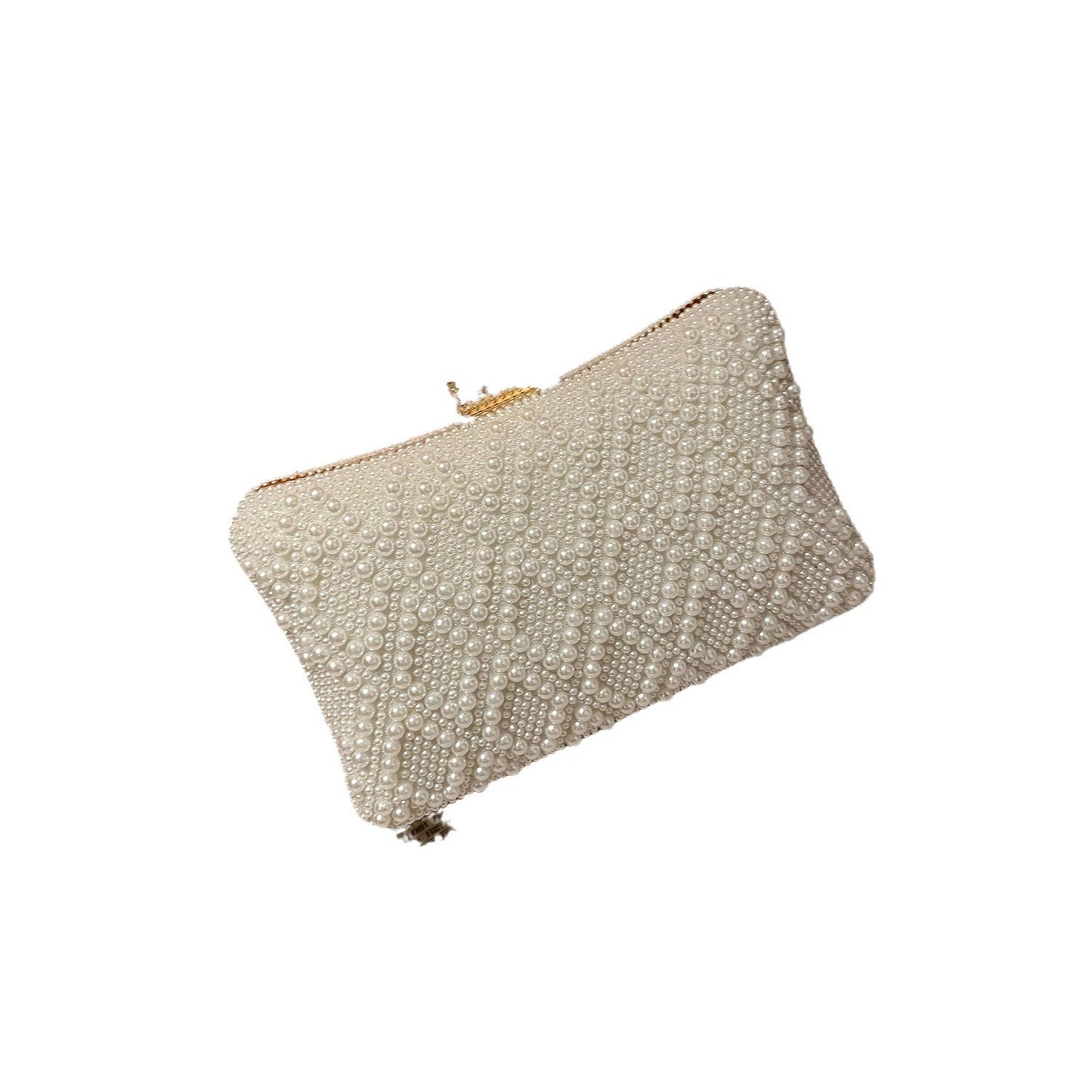 Pearl Beaded Clutch Bag β Elegant Hard Shell Evening Purse for Women, Banquet Wedding Handbag