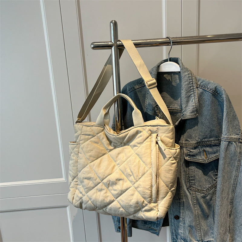 Women’s Nylon Crossbody Tote – Fashion Commuter Shoulder Bag with Soft Handle