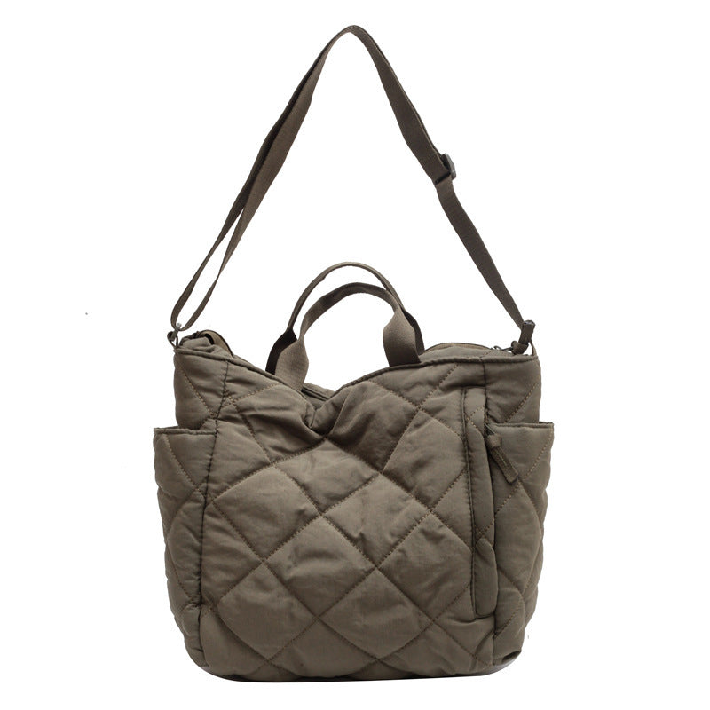 Women’s Nylon Crossbody Tote – Fashion Commuter Shoulder Bag with Soft Handle