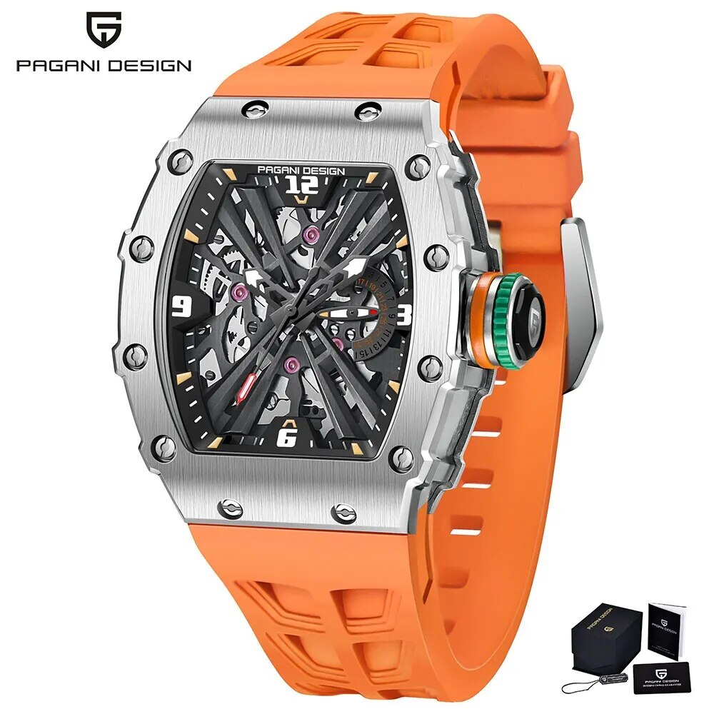 Japan VH65 PAGANI Luxury Men's Quartz Silicone Luminous Watch