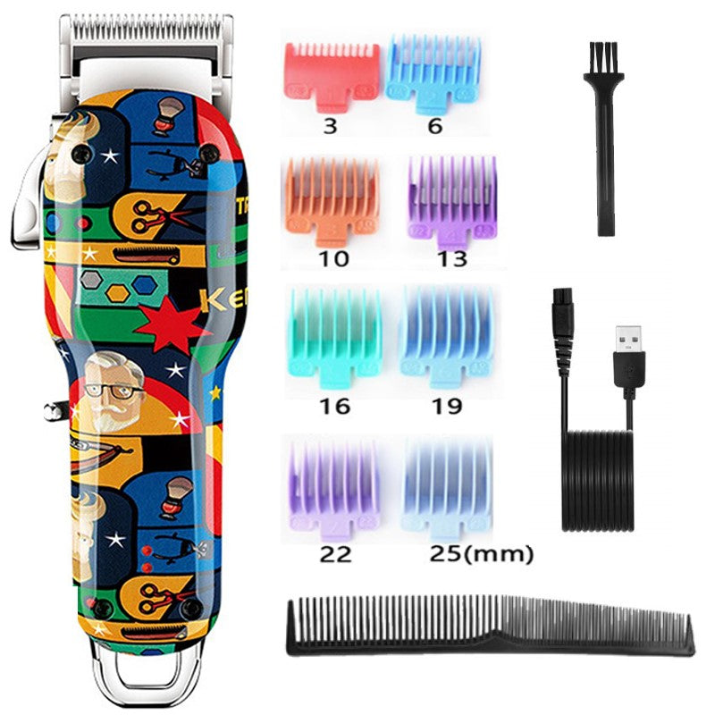 Tondeuses à cheveux et rasoir professionnels sans fil, Machine rechargeable 100-240V