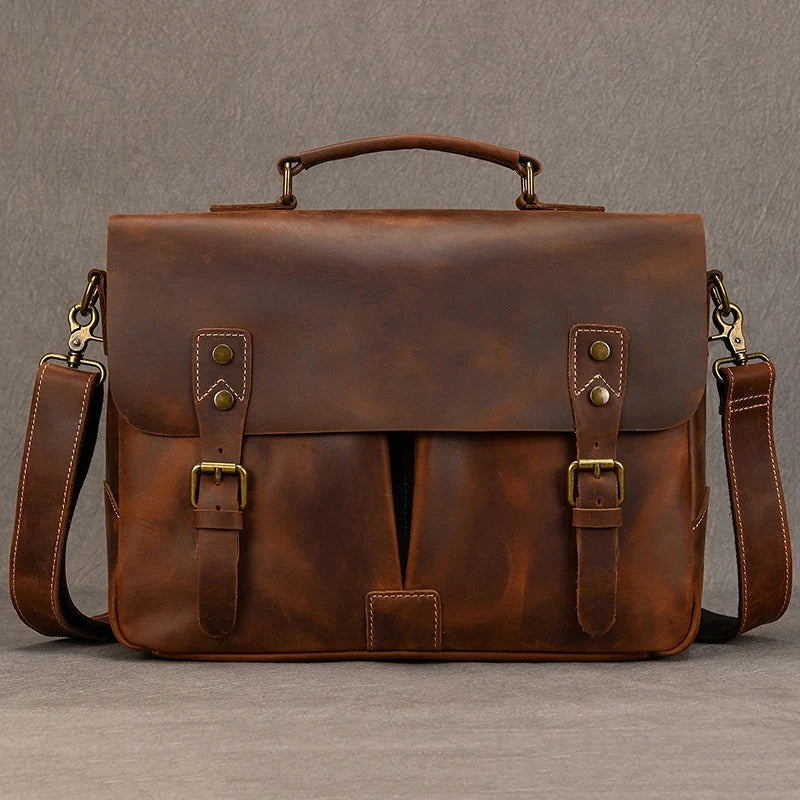 Men's Pure Leather Laptop Briefcase
