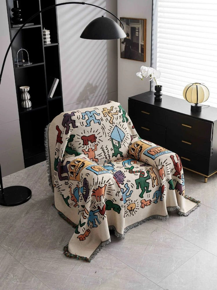 New Sofa Cover Single Size Full Coverage Slip-Resistant Sofa Towel and Cushion or Throw Blanket