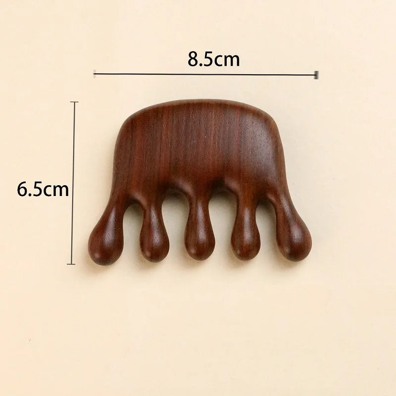 Sandalwood Wooden Scalp and Body Massage Comb – Natural Hair, Head and Body Massager