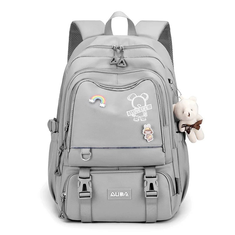 Girls Waterproof School Backpack β Large Oxford School Bag for Kids, Laptop Book Bag for High School & Travel
