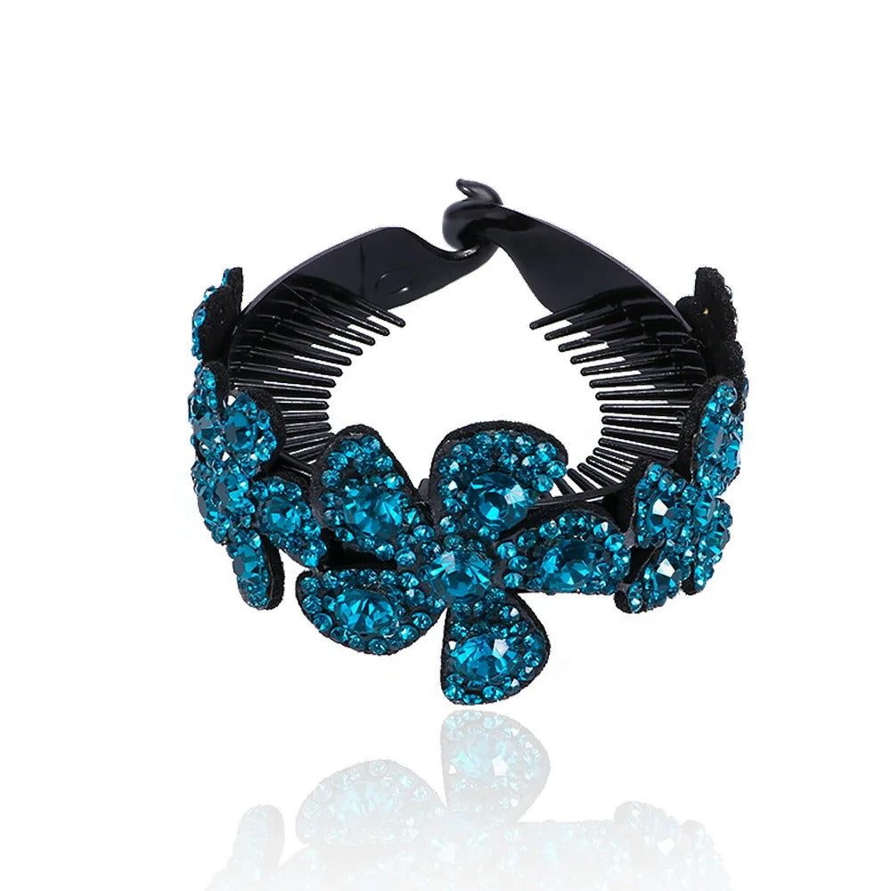 Bun Maker Metal Hair Claw Floral Leaves Bird Nest Twist Wedding Party Clip Hair Claw