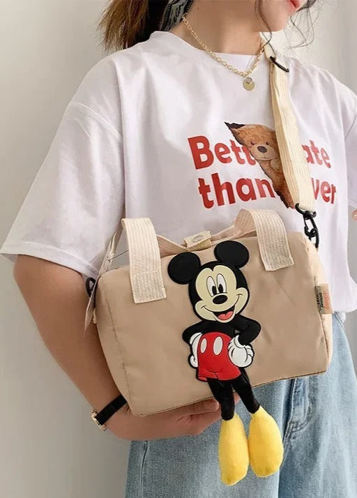 Mini Shoulder Travel Bag for Teen Girls β Mickey Mouse Crossbody Handbag, Gym bag