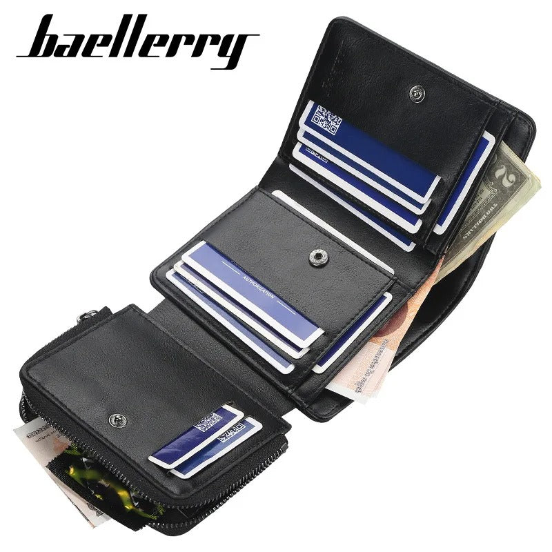 Personalized Name Men High Quality Zipper Wallets