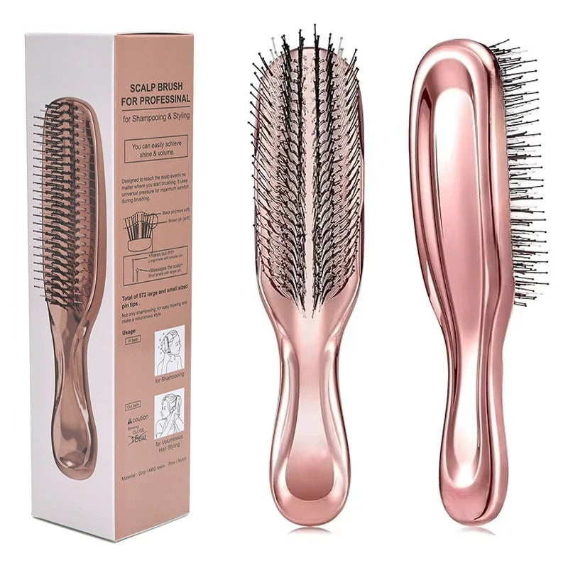 Electroplated Scalp Massage Shampoo Brush – Japanese Wet Detangling Massager