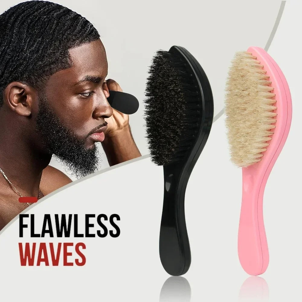 Men’s Boar Bristle Beard Brush – Grooming & Face Massage Comb