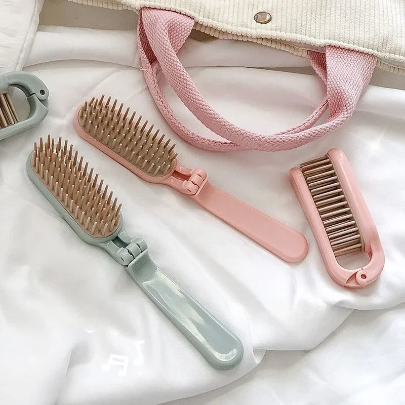 Mini Folding Hair Comb – Portable Anti-Static Massage Brush