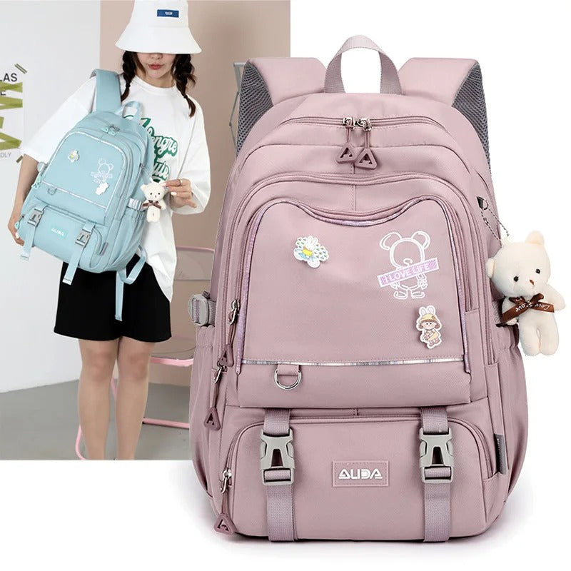 Girls Waterproof School Backpack β Large Oxford School Bag for Kids, Laptop Book Bag for High School & Travel