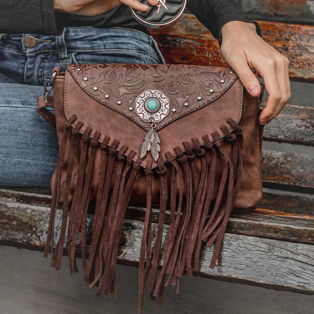 Fringe Leather Luxury Clutch