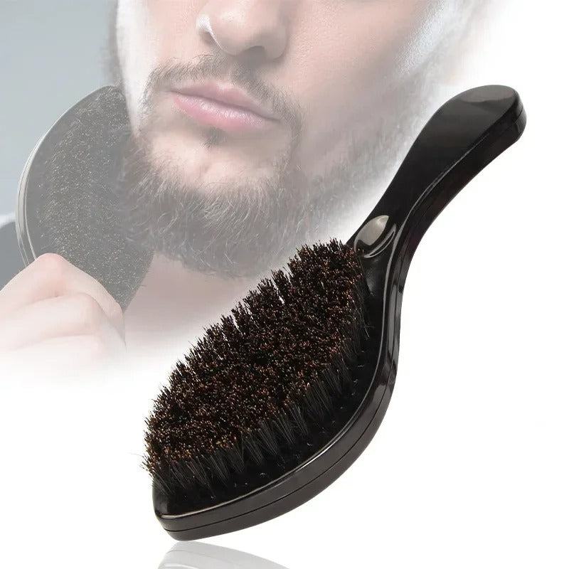 Men’s Boar Bristle Beard Brush – Grooming & Face Massage Comb