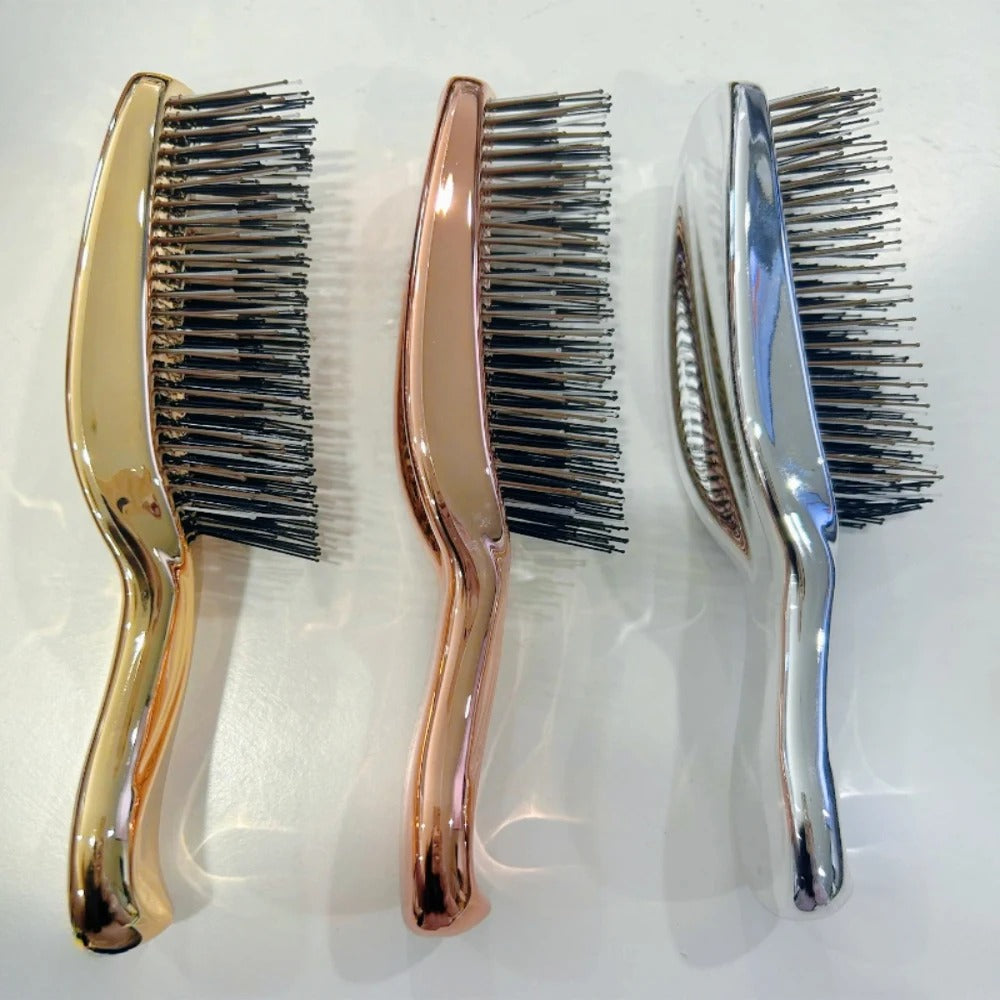 Electroplated Scalp Massage Shampoo Brush – Japanese Wet Detangling Massager