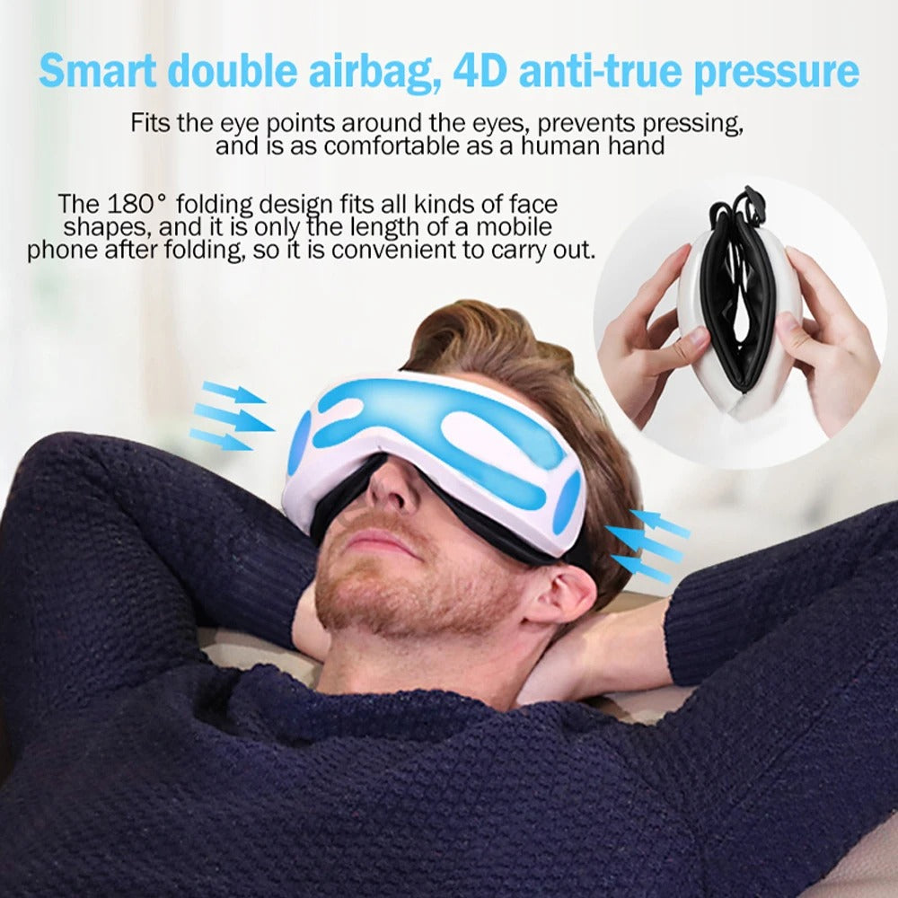 Smart Eye Massager with Heat, Vibration & Air Compression