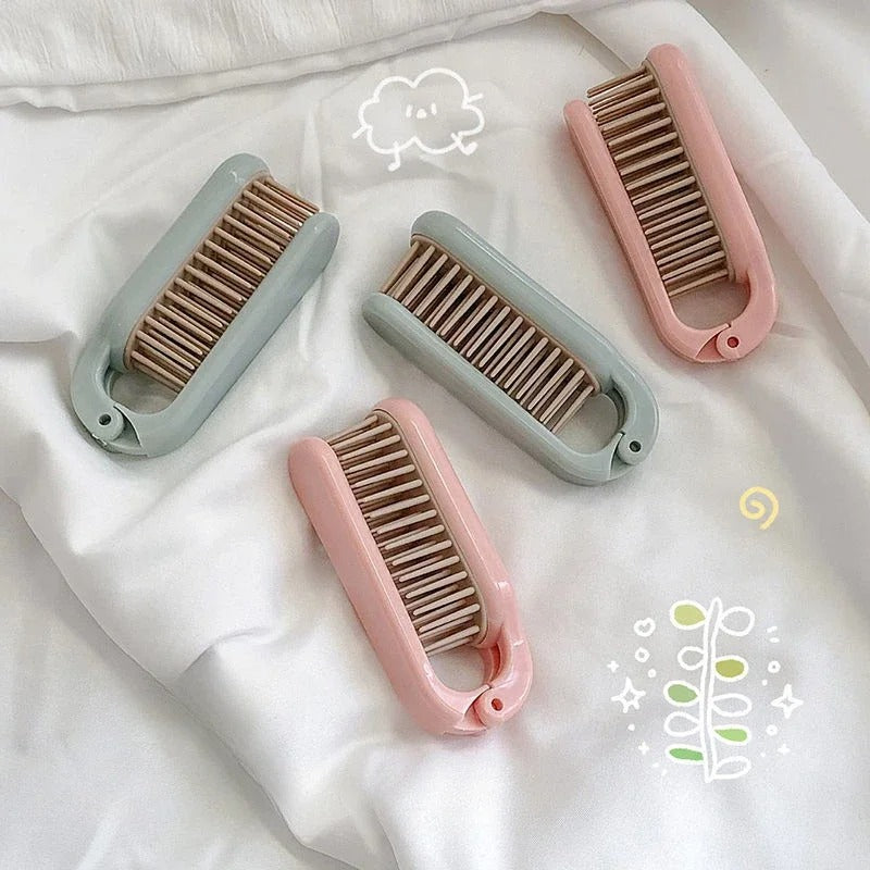 Mini Folding Hair Comb – Portable Anti-Static Massage Brush
