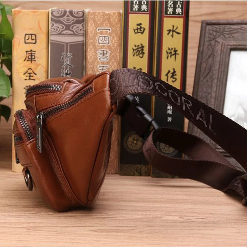 Leather Waist Fanny Pack Bag For Men