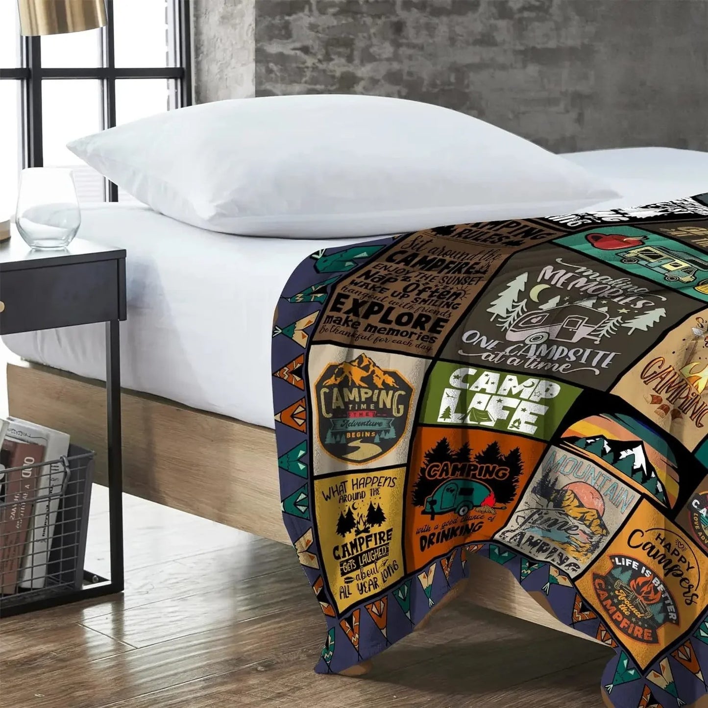 Camping Blanket for Outdoor vacations Travel Blanket, Creative Gift for Men & Women, Holiday and Birthday Gifts for Campers