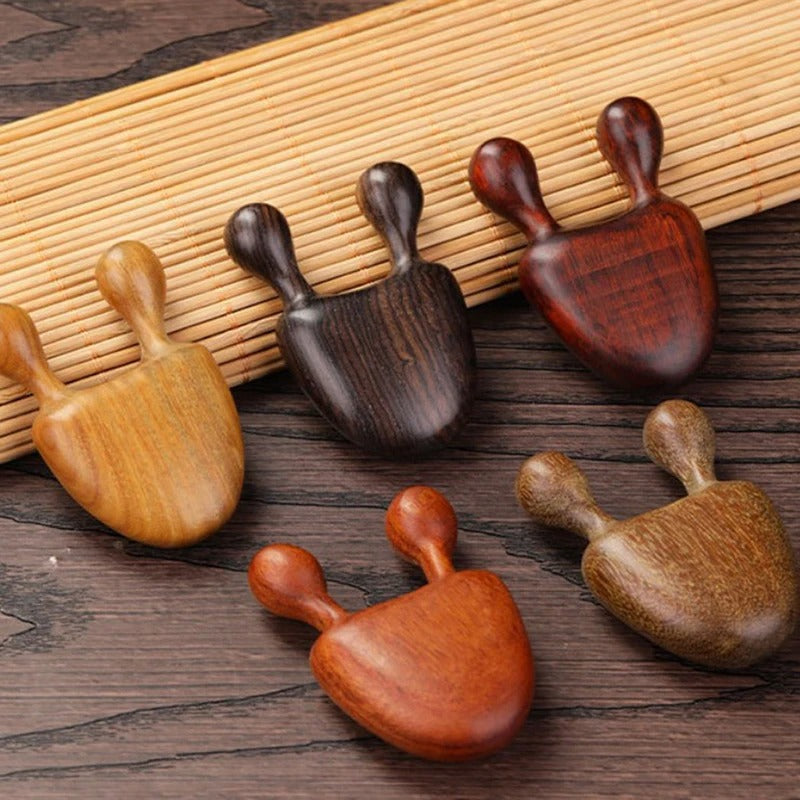 Sandalwood Eye & Face Massager – Natural Gua Sha Tool