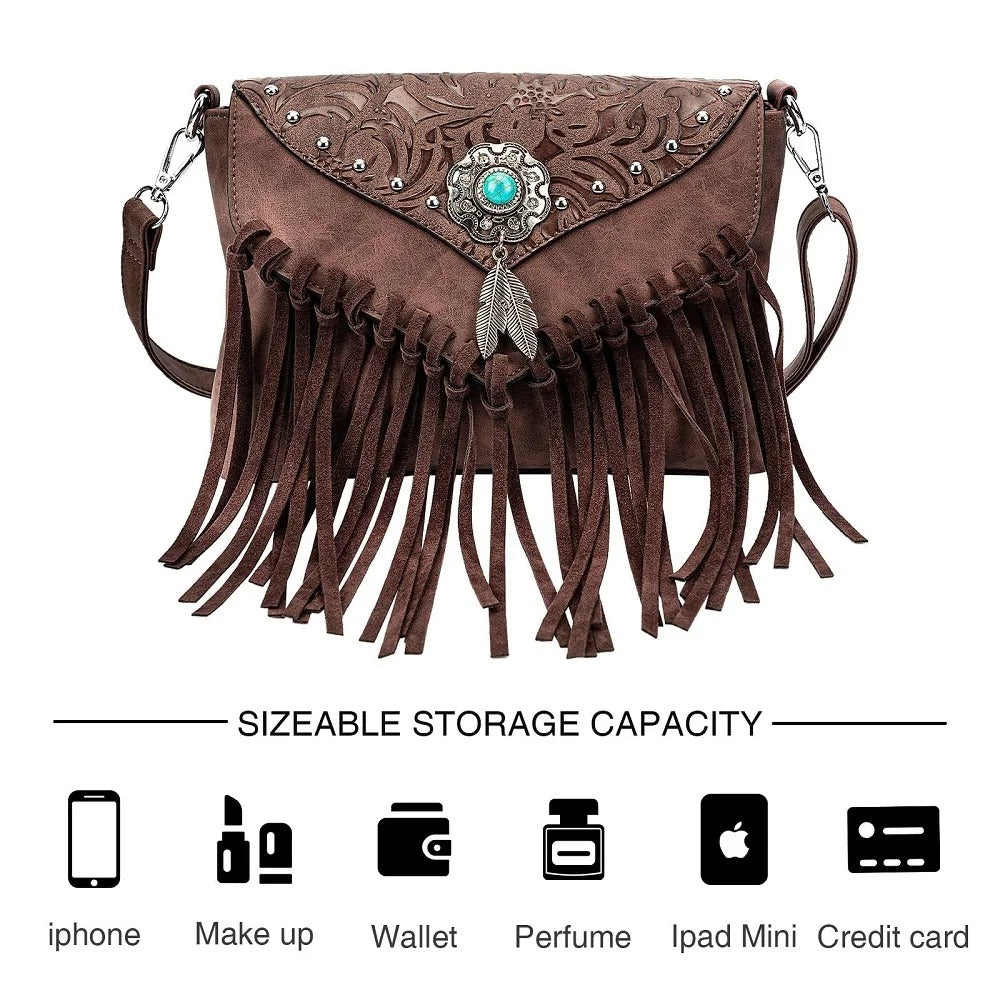 Fringe Leather Luxury Clutch