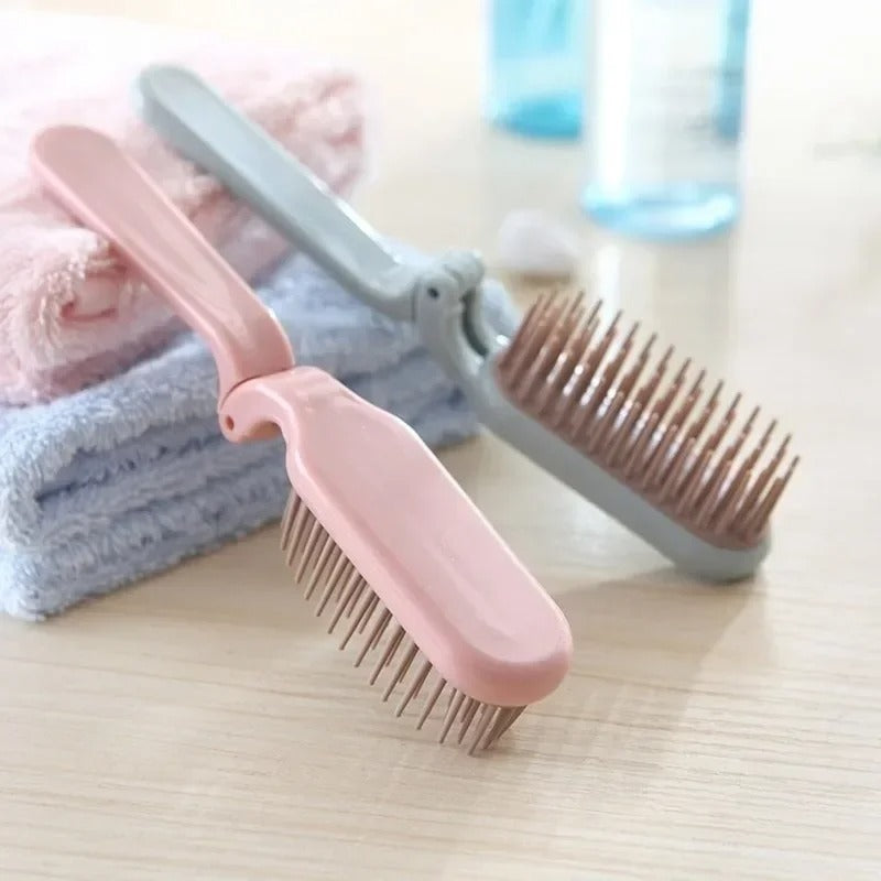 Mini Folding Hair Comb – Portable Anti-Static Massage Brush