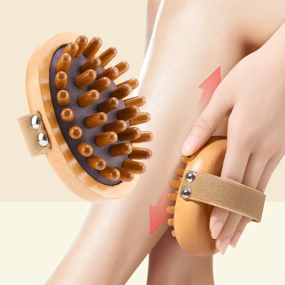 Wooden Massage Brush – Anti-Cellulite & Scalp Meridian Comb