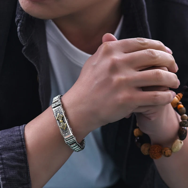 Creative Personality Style Six-character Mantra Men's Bracelet