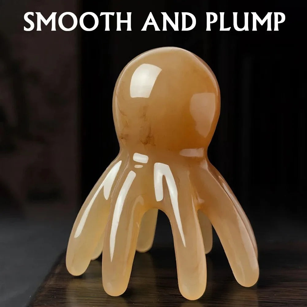 Octopus Scalp Massager – 8-Prong Resin Head Scraping Comb