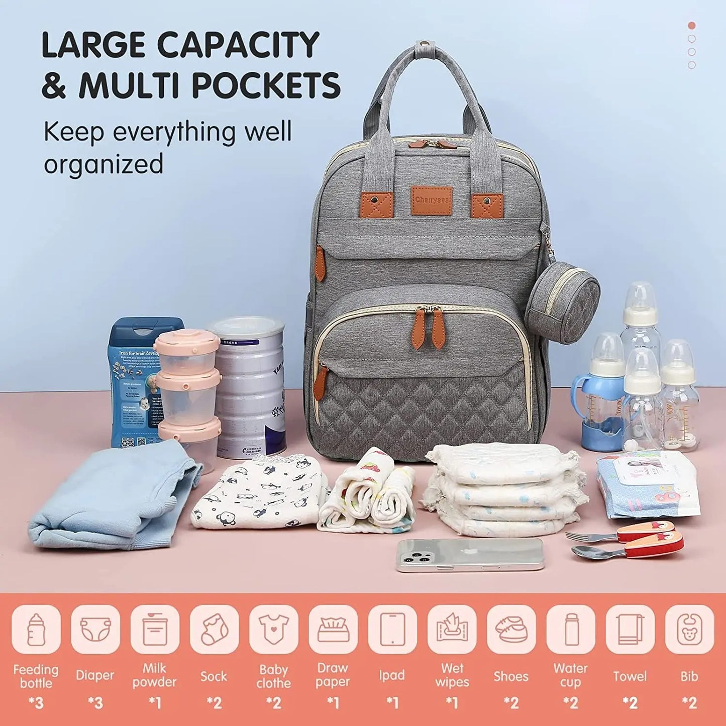 Diaper Bag Backpack Baby and Travel Bed