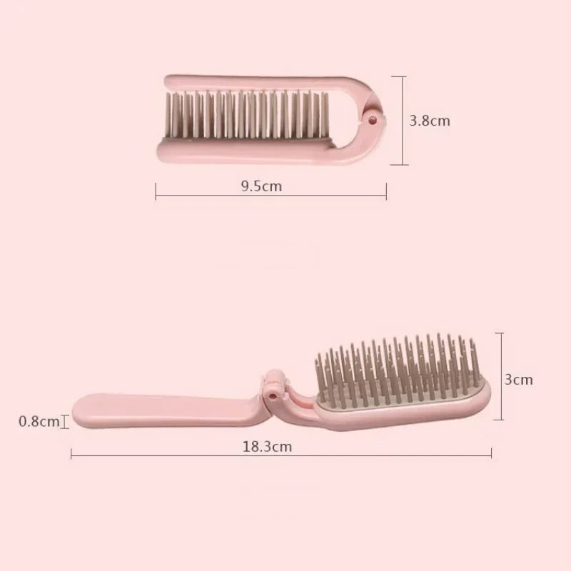 Mini Folding Hair Comb – Portable Anti-Static Massage Brush