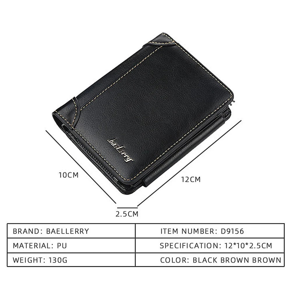Personalized Name Men High Quality Zipper Wallets