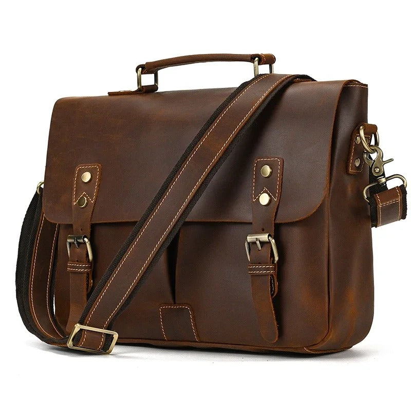 Men's Pure Leather Laptop Briefcase