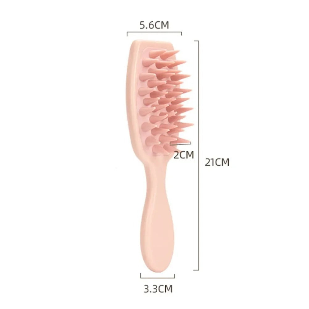 Silicone Scalp & Body Brush – Long Handle Shampoo Massager Comb