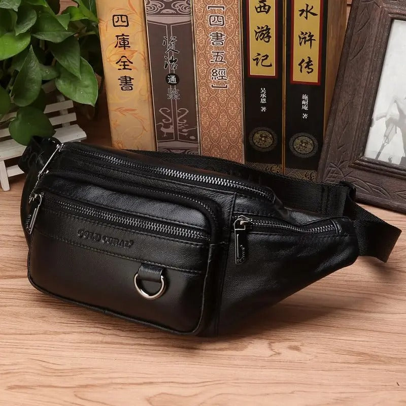 Leather Waist Fanny Pack Bag For Men