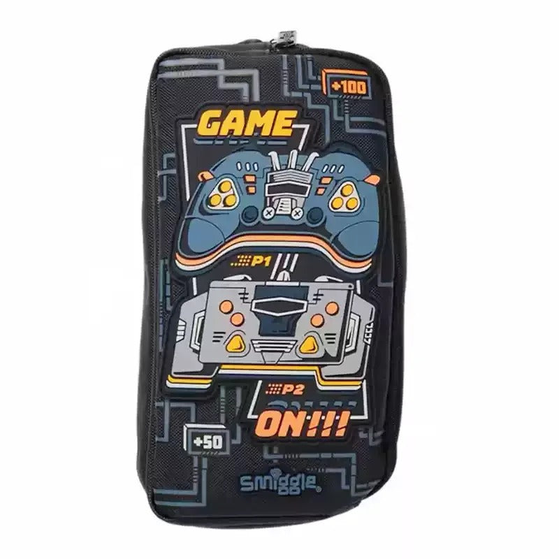 Smiggle Boys Video Game Backpack Set โ Large School Bag with Lunch Bag, Pencil Case, Wallet & Water Bottle for Primary Students